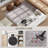 Area Rug   Machine Washable Rug, Non-Slip Traditional Flower Print Floor Cover Foldable Carpet for Living Room, Bedroom, Dining Room, Grey and Brown-220221454