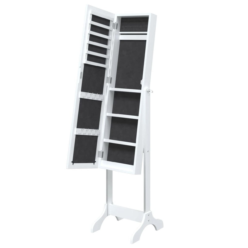 Perezville Freestanding Jewelry Armoire, White 