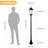 Solar Post Light Streetlight Black Aluminium