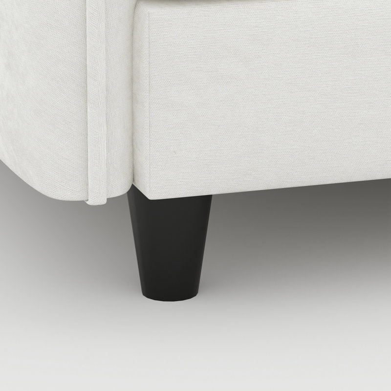 Canapés en U avec repose-pieds mobile et accoudoirs avec poches, Mélange de polyester beige