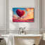 Heart Balloon And Flowers Canvas Poster, Bicycle Filled With Roses Painting Prints Valentines Day Wall Art Framed Pictures Prints For Bedroom, Living Room, Office-175746565