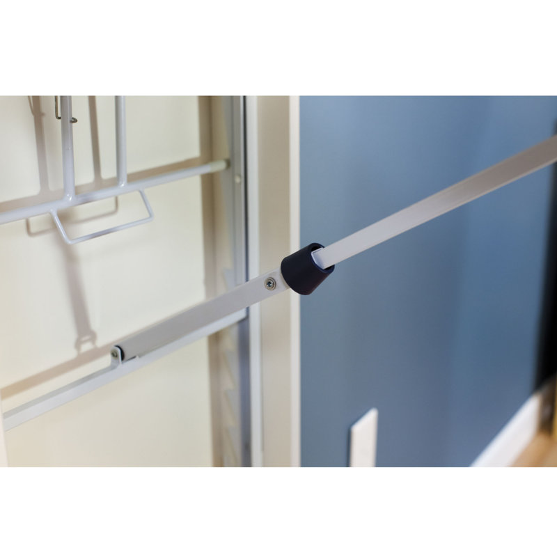 White Wall-Mounted Ironing Board Cabinet with Adjustable Height