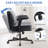 24" Wide Criss Cross Desk Chair With Flip-up Arms, Fabric Swivel Office Chair With Thick Cushion, Adjustable Height Cross-legged Chair For Home Office, Bedroom, Vanity-1692110074