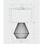 Lighting, h 22 po, lampe de table, corde brune, abat-jour beige, transitionnel