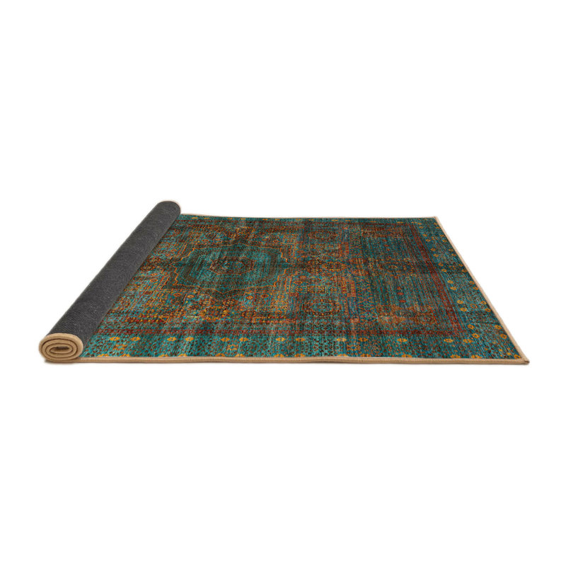 Tapis oriental brun / bleu Varnamtown, Rond 6 pi