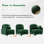 Canapé modulaire à causeuse avec tissu chenille et dossier capitonné-64869818