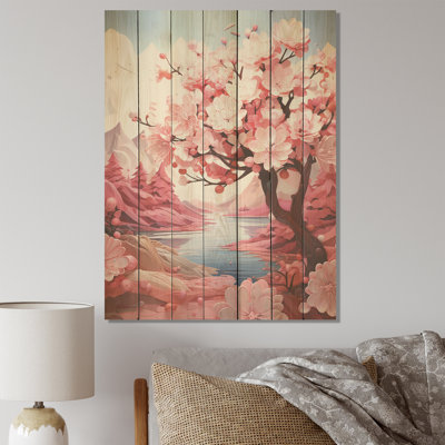 Cerisier Sakura Zen Serenity I - Fleur de cerisier sur bois