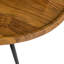 Table basse ovale 99 x 66 x 41 cm, bois et fer, fini naturel, style intrigant, idéale pour le salon.