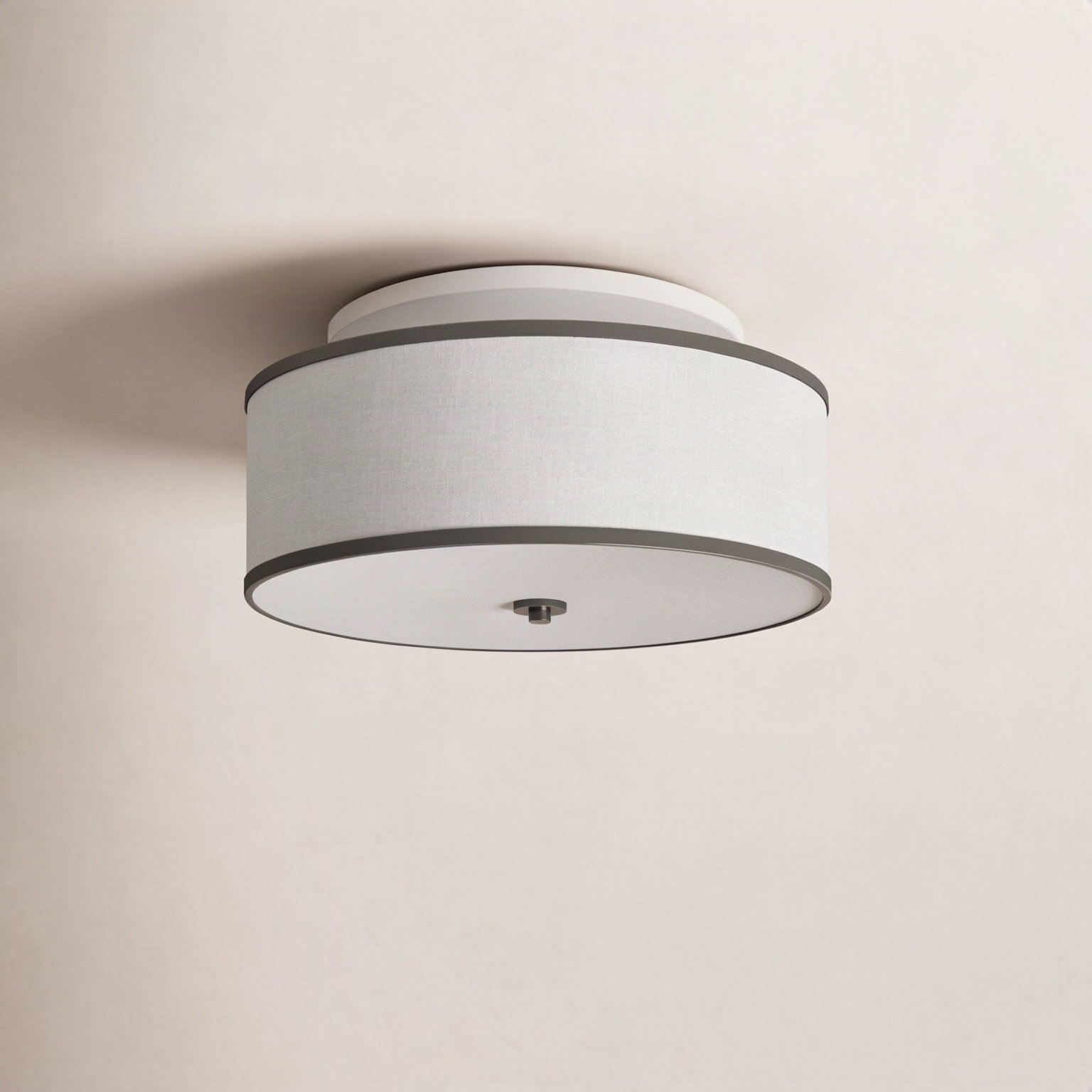 Elzira 3-Light Semi Flush Mount, Nickle