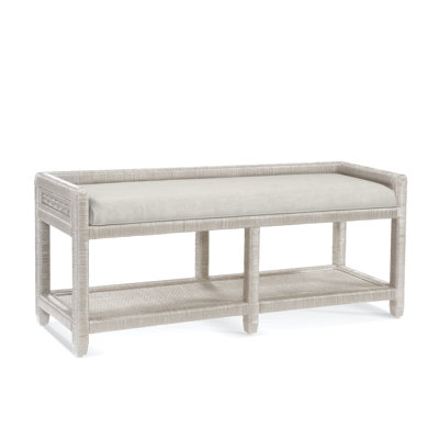 Glinda Wicker Shelves Storage Bench by Birch Lane