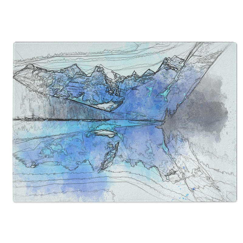 Glass Moraine Lake in Banff Canada in Abstract Chopping Board, 28.5 cm W x 20 cm L