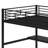 Metal Full Loft Bed With Wardrobe And LED Light
