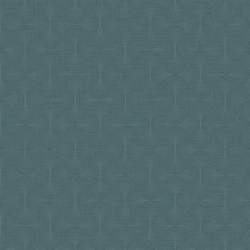 Nicely Boutique Collection Shimmery Geometric Zen 10.05m x 53cm Wallpaper Roll, Blue