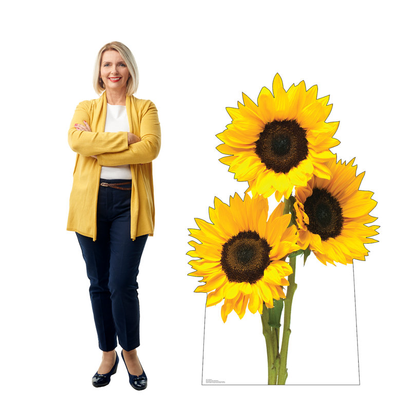 60'' Life-Size Sunflowers Cardboard Standup Decor