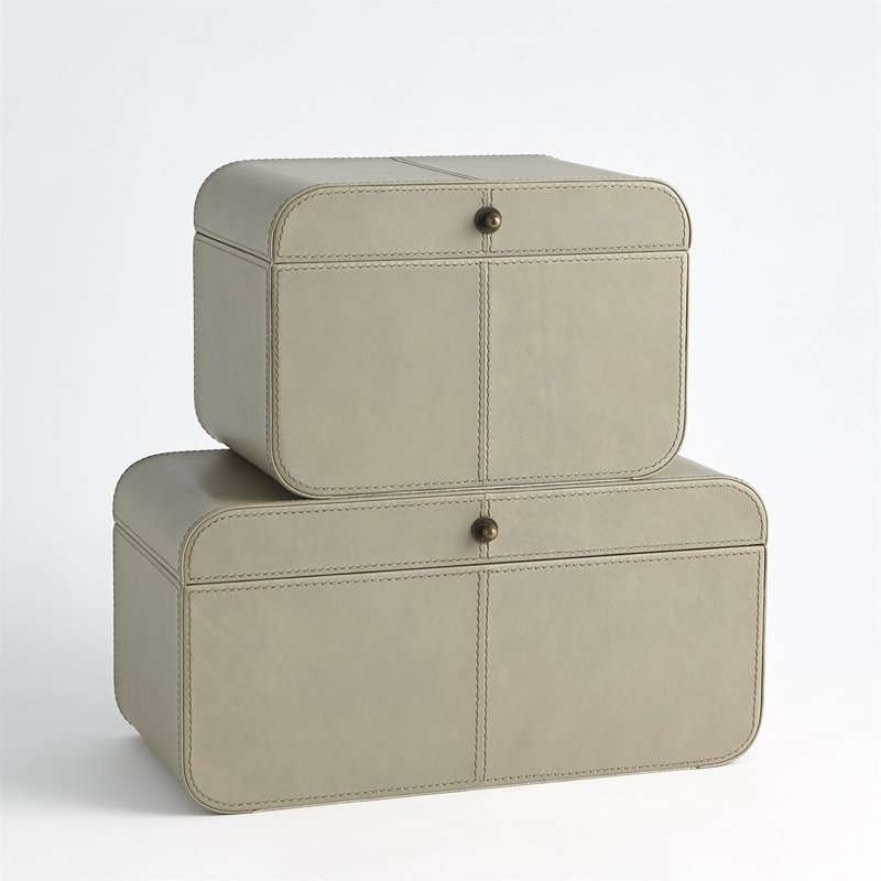 Curved Corner Box-Light Grey-Sm, Gray, 6.75" H x 9.5" W x 6.75" D