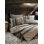 Ensemble de housse de courtepointe 100% coton de qualité supérieure, brun / noir / gris | Comprend une housse de couette de 79 x 87 po, un drap plat de 94 x 102 po et des taies d'oreiller de 20 x 28 po (2 pièces) | Lavable à la machine, impression de pigments stylisée, enveloppe et fermeture à boutons