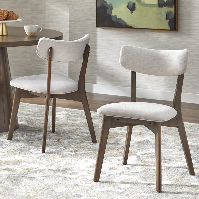 Colella Dining Set, 7 Pieces: Table, 6 Chairs, Beige