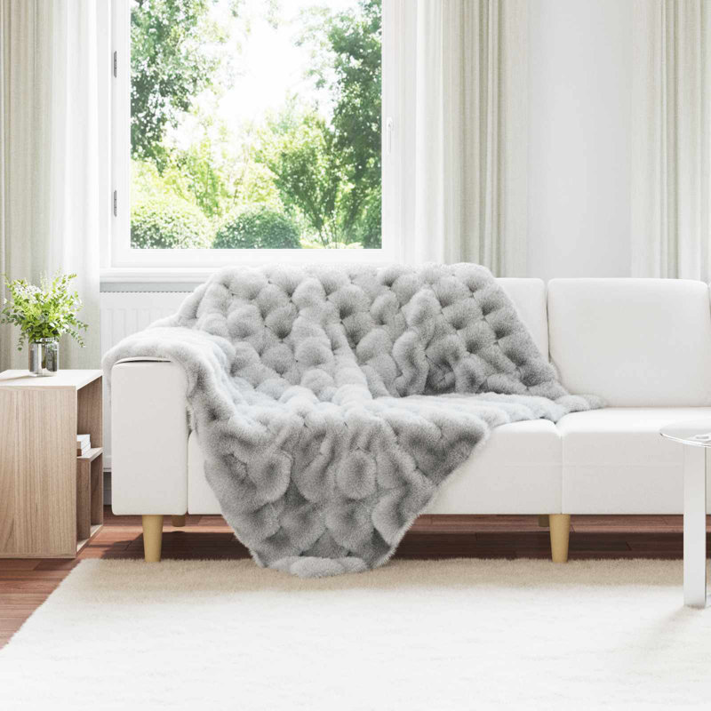 1-36 Throw Blanket, 130cm x 150cm, Grey