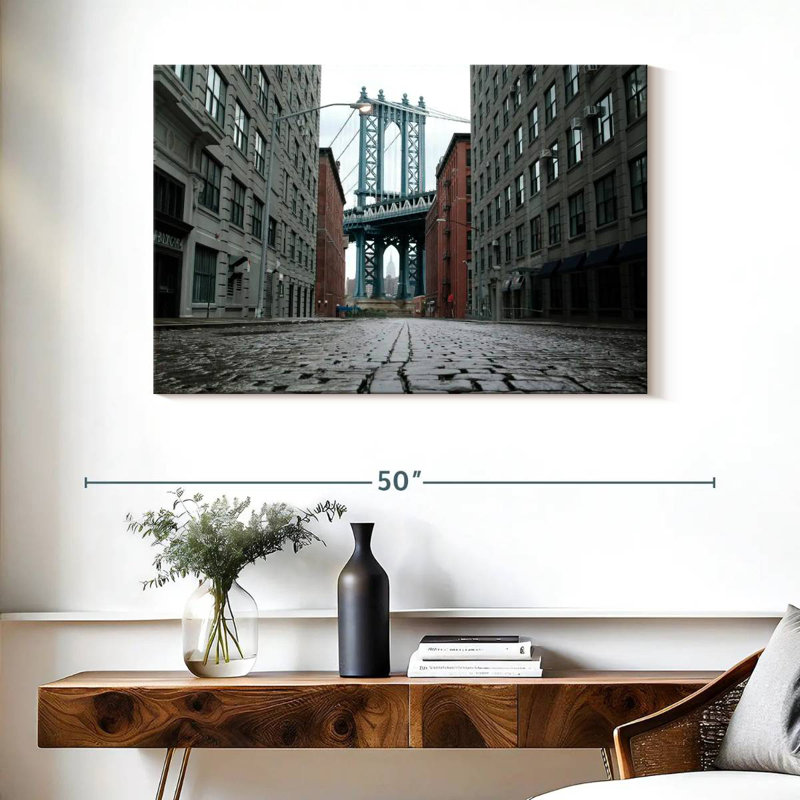 Sireci Cobbled Brooklyn Street NY, 26" H x 39" W