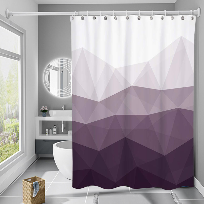 Rideau de douche dégradé à imprimé numérique, Purple