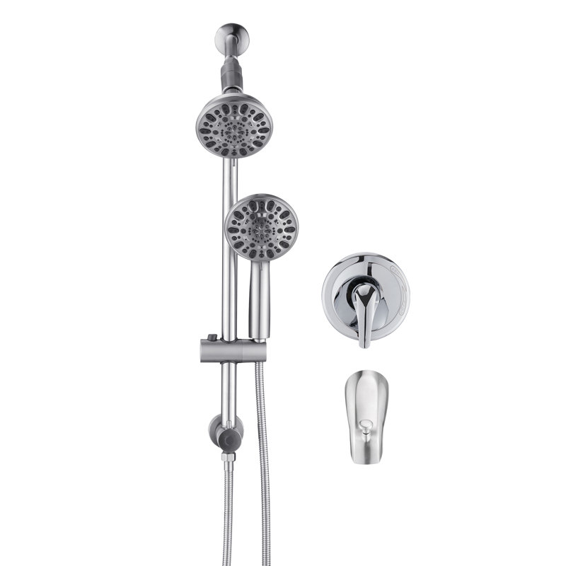 Complete Shower System with Rough in-Valve, Chrome