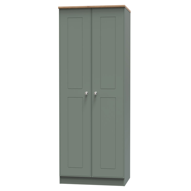 Taiyler Manufactured Wood Wardrobe, Reed Green/Riviera Oak