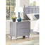 Table de chevet transitionnelle à finition grise 1pc