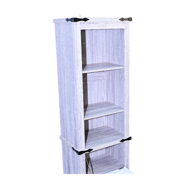 Gris et blanc, armoire de rangement étroite, salle de bain, salon, grande tour à linge, utilisation verticale possible