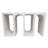 Rectangular Console Table with Wavelike Base, 54 Inch White Wood