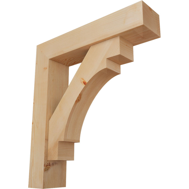Support Merced Block avec support décalé, 38 x 34, Sapin Douglas de l 7 1/2 (lisse)