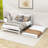 Full Size Platform Bed with Adjustable Trundle-1265971821