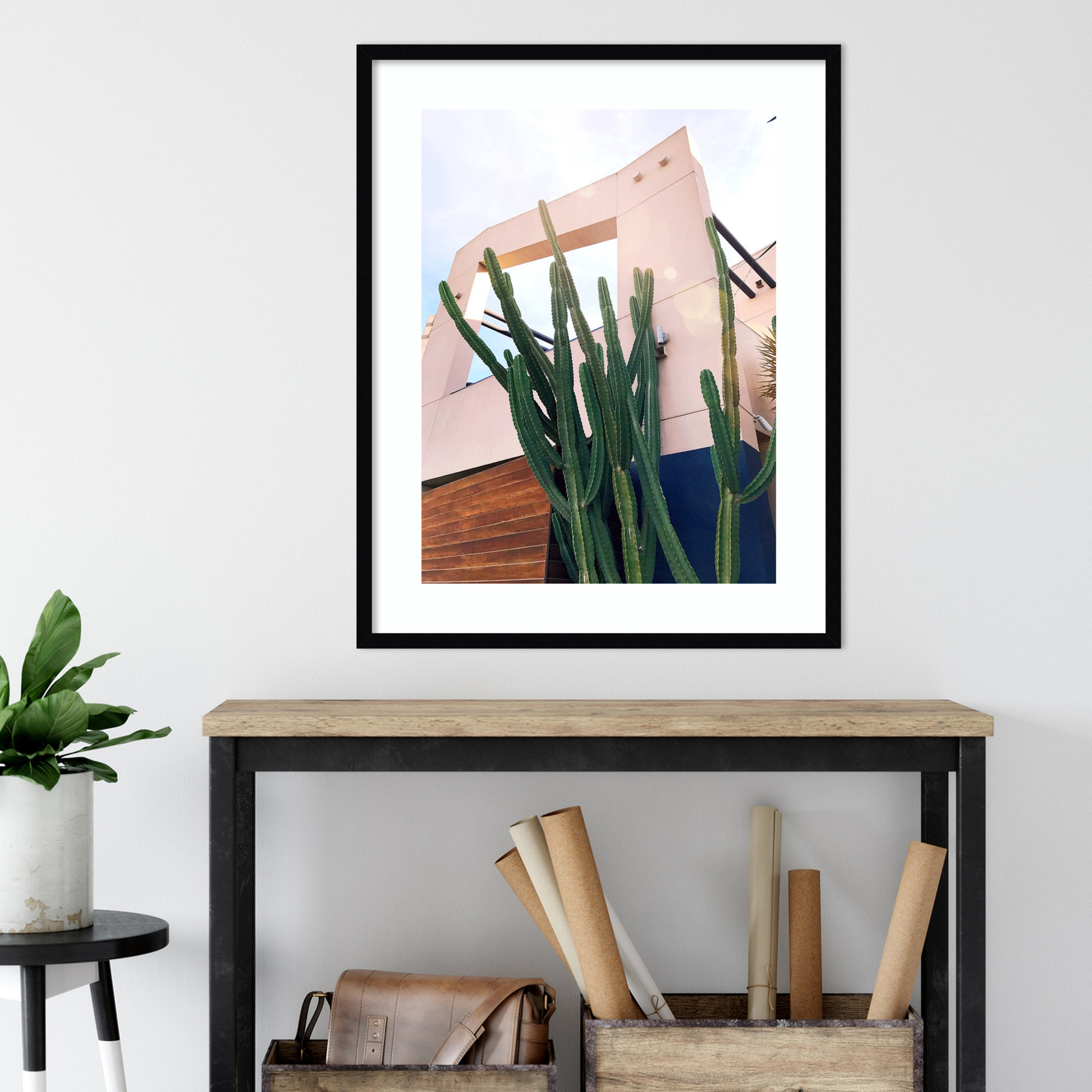 Abbot Kinney Blvd by Rachel Dowd, Noir Black Framed, 25.38" H x 20.38" W x 0.875" D