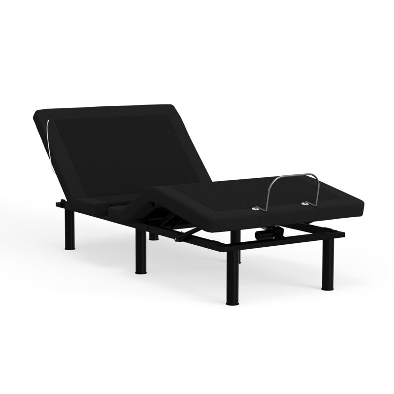 Metal Twin Xl Adjustable Base With 3 Intensity Massager, Zero & Led Lights Voice Command , Ports Ambient