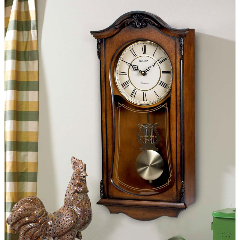 Cranbrook Traditional Pendulum Wall Clock with Triple-Chime Movement, C3542