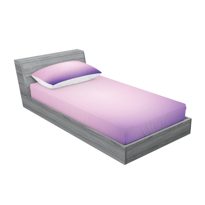 Drap-housse et coussin décoratif Ambesonne lavande, lilas rose pâle, Ensemble de draps pour lit simple TG + 5 articles 