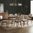 Modern Nut-Brown Rectangular Solid Wood Dining Table-1534955707