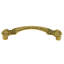 GLENDALE  5" CENTER TO CENTER PULL DECORATED WITH LIGHT COLORADO TOPAZ SWAROVSKI CRYSTALS IN MUSEUM GOLD PLATE-396339613