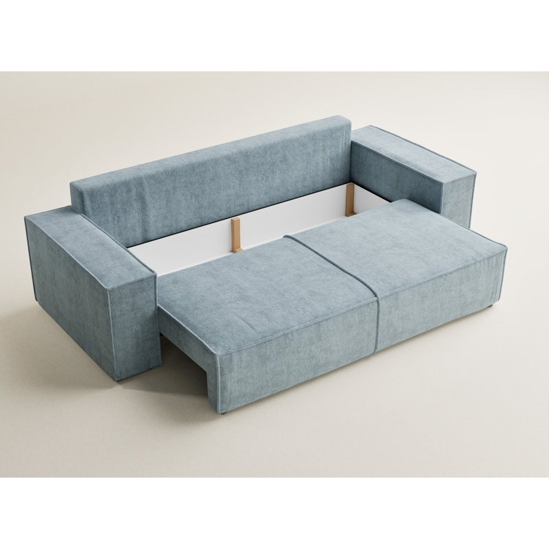 3 Seater Reclining Sofa, Light blue