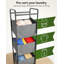 3 Section Laundry Sorter With Removable Bags, 120L Rolling Vertical Laundry Hamper, Stackable Laundry Baskets Organizer For Bathroom, Apartment, Dorm