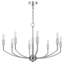 Lustre en métal Cal Lighting Maxton à huit lumières, fini chromé, 48 cm de hauteur