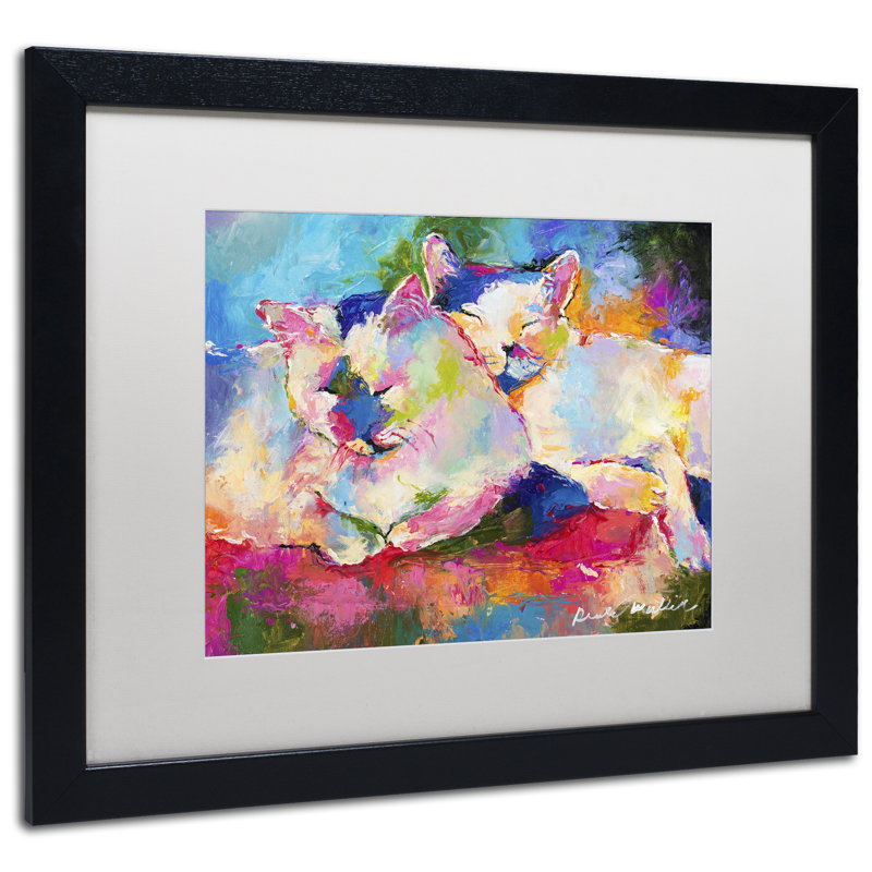 " Mac & Jack " Print, 16" H x 20" W x 0.5" D, Black Framed, White