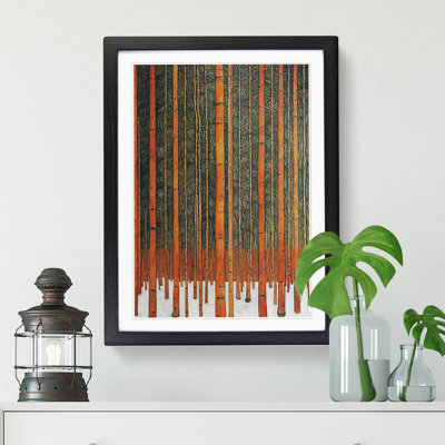 FRM-V0523-45X Abstract Winter Forest Vol.2 1 Piece Single Picture Frame Wall Art
