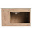 Meuble-lavabo de 30 po avec lavabo en céramique. Fixé au mur. Porte à fermeture en douceur. Look moderne en chêne imitationnel. Armoire en contreplaqué de qualité 30 po. Look, base
