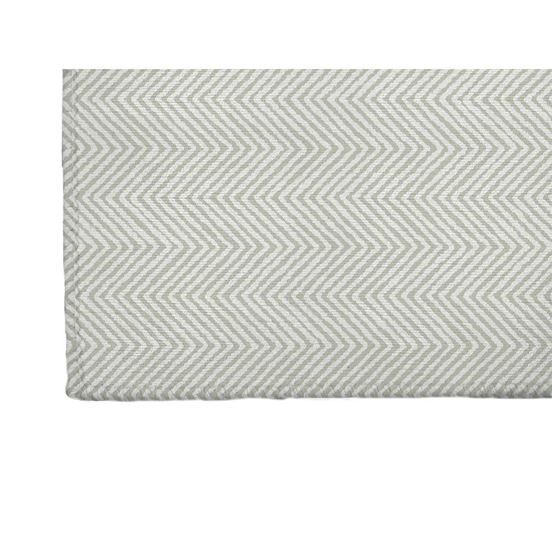 Chevron Groove Indoor Doormat, Light Green, 60" W x 84" L