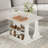 32" W End Table with Shelf for Living Room,Wood-Look Sofa Table,Acception Room Side Table,Coffee Desk with Magazine Rack.-1260004838