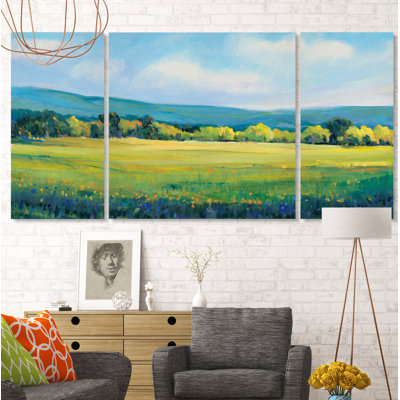 «Partly Cloudy II», ensemble de 3 reproductions sur toile