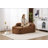 Modern Chenille Curved Chaise Longue With Deep Seat, Multi-Functional Sofa Bed For Living Room And Bedroom Comfort-870279767
