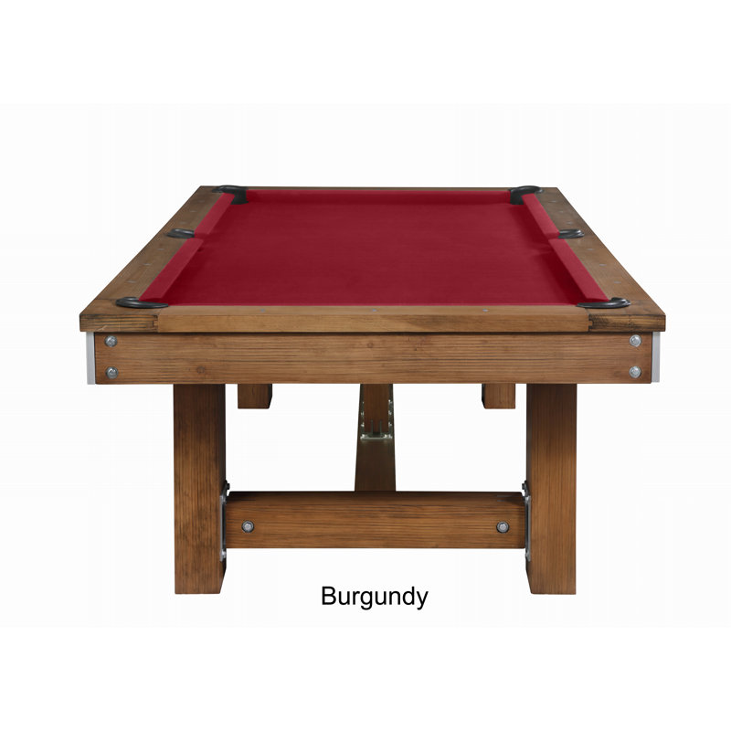 Willow Bend Slate Pool Table with Professional Installation Included, 8', Burgundy, Yes