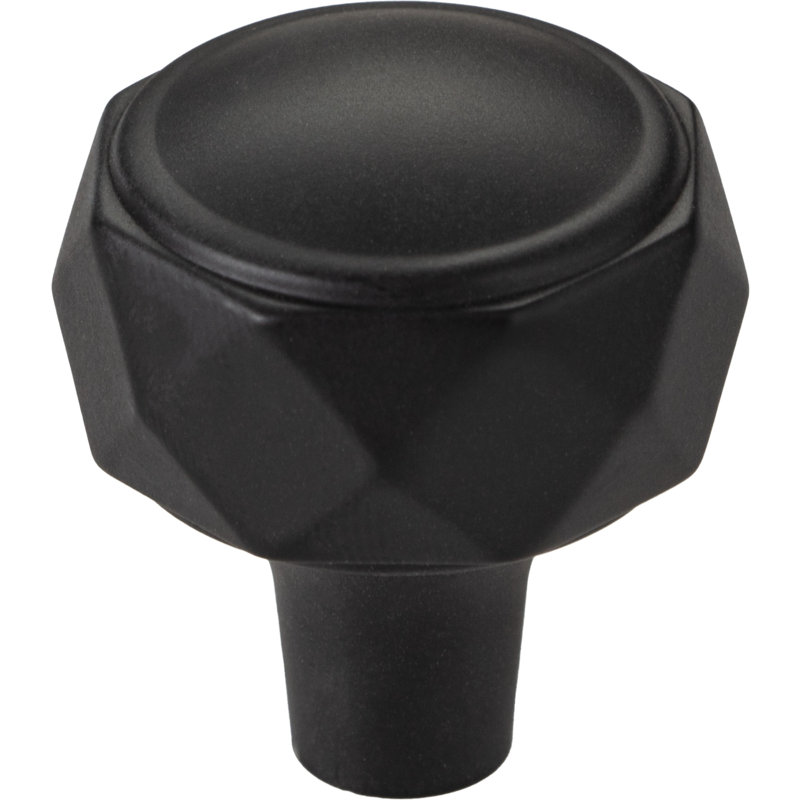 Kingsmill 1 1/4" Diameter Geometric Knob, Flat Black