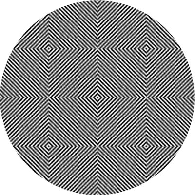 Tapis noir/blanc à motifs